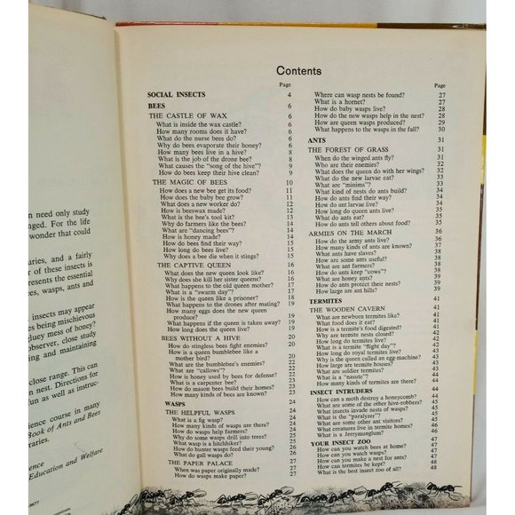 How and Why Ants and Bees Hardcover Book 1962 School Ex-Library Ronald N Rood - Picture 5 of 12